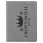 Personalized Gray Leatherette Passport Holder - Leatherette