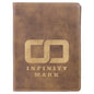 Personalized Rustic/Gold Leatherette Passport Holder - Leatherette