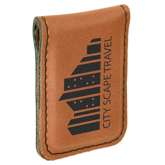Rawhide Leatherette Engraved Money Clip - Leatherette