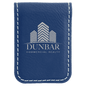 Blue/Silver Leatherette Engraved Money Clip - Leatherette