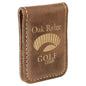 Rustic/Gold Leatherette Engraved Money Clip - Leatherette