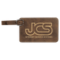 Personalized Rustic/Gold Leatherette Luggage Tag - Leatherette