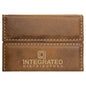 Personalized Rustic/Gold Leatherette Hard Business Card Case with Magnetic Closure - Leatherette