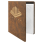 Personalized Rustic/Gold Leatherette Portfolio - Leatherette