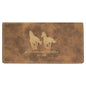 Personalized Rustic/Gold Leatherette Checkbook Cover - Leatherette