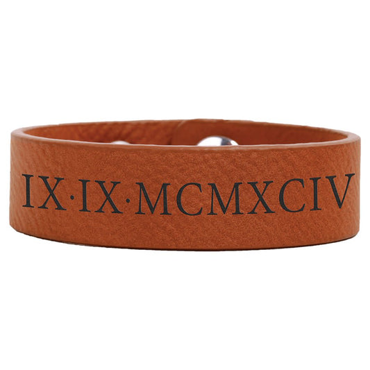 Personalized Rawhide Leatherette Youth Cuff Bracelet - Leatherette
