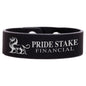 Personalized Black/Silver Leatherette Youth Cuff Bracelet - Leatherette