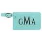 Personalized Teal Leatherette Luggage Tag - Leatherette