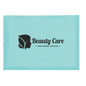 Personalized Teal Leatherette Hard Business Card Case with Magnetic Closure - Leatherette