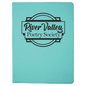 Personalized Teal Leatherette Portfolio - Leatherette