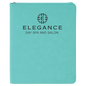 Personalized Teal Leatherette Portfolio with Zipper - Leatherette