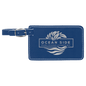 Personalized Blue/Silver Leatherette Luggage Tag - Leatherette