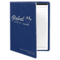 Personalized Blue/Silver Leatherette Portfolio - Leatherette