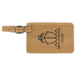 Personalized Bamboo Leatherette Luggage Tag - Leatherette