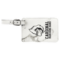 Personalized White Marble Leatherette Luggage Tag - Leatherette