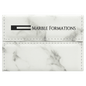 Personalized White Marble Leatherette Hard Business Card Case with Magnetic Closure - Leatherette