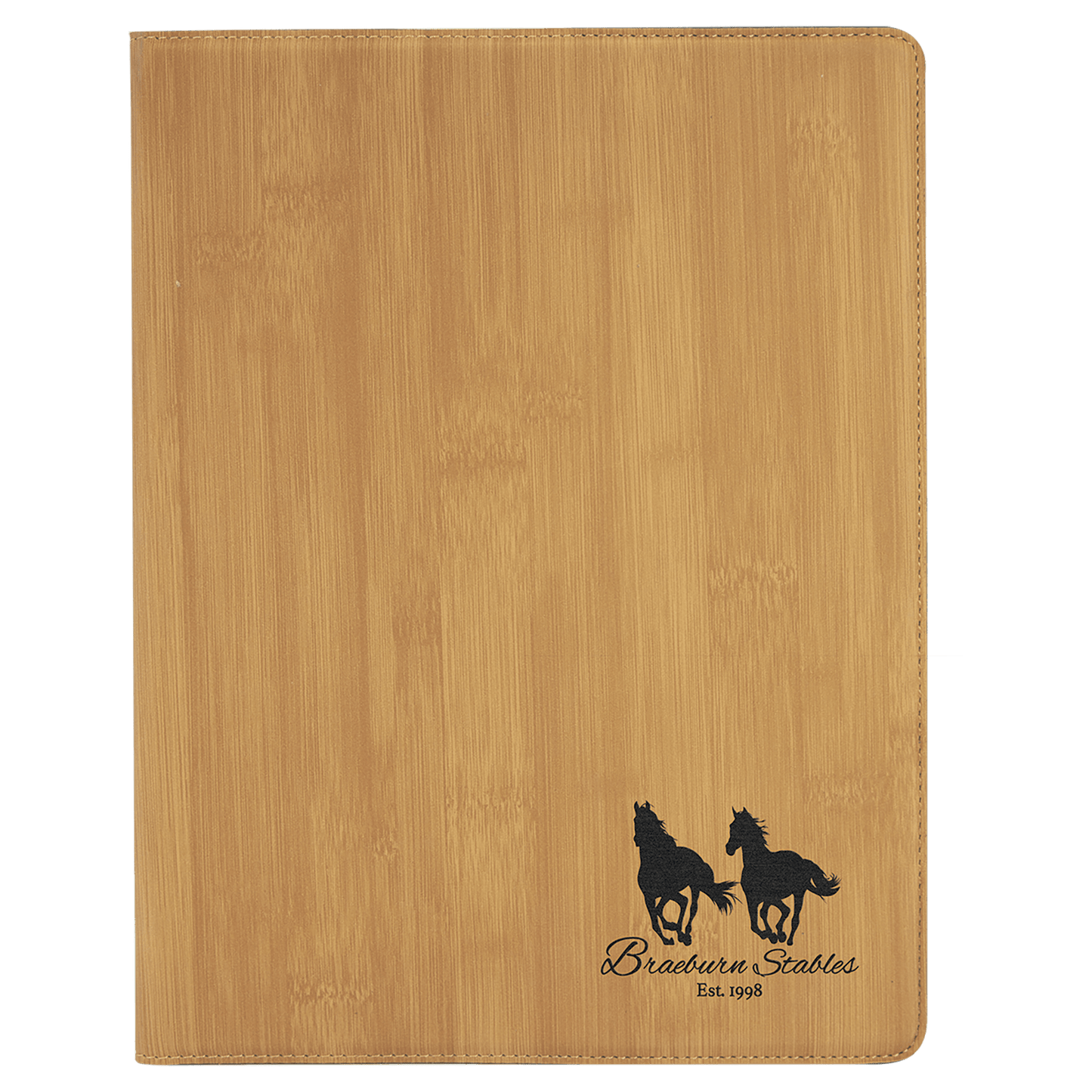 Personalized Bamboo Leatherette Portfolio - Leatherette