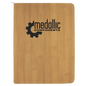 Personalized Bamboo Leatherette Portfolio with Zipper - Leatherette
