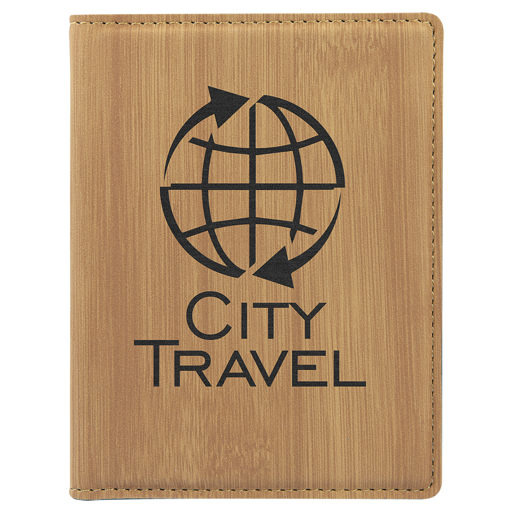 Personalized Bamboo Leatherette Passport Holder - Leatherette