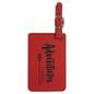 Personalized Red Leatherette Luggage Tag - Leatherette
