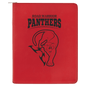 Personalized Red Leatherette Portfolio with Zipper - Leatherette