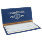 Personalized Blue/Silver Leatherette Checkbook Cover - Leatherette