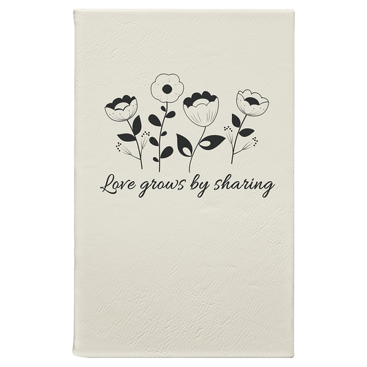 Personalized White Leatherette Journal with White Lined Paper - Leatherette