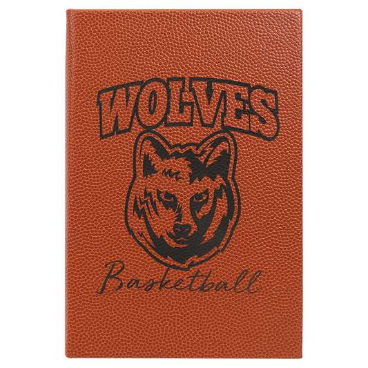 Personalized Basketball Leatherette Journal - Leatherette