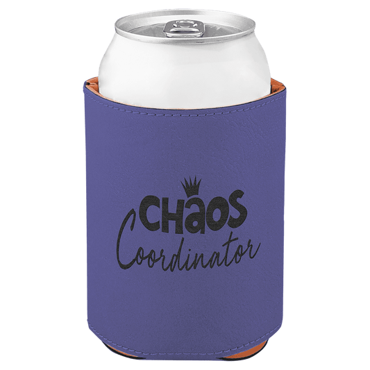 Custom Purple Leatherette Beverage Holder - Leatherette
