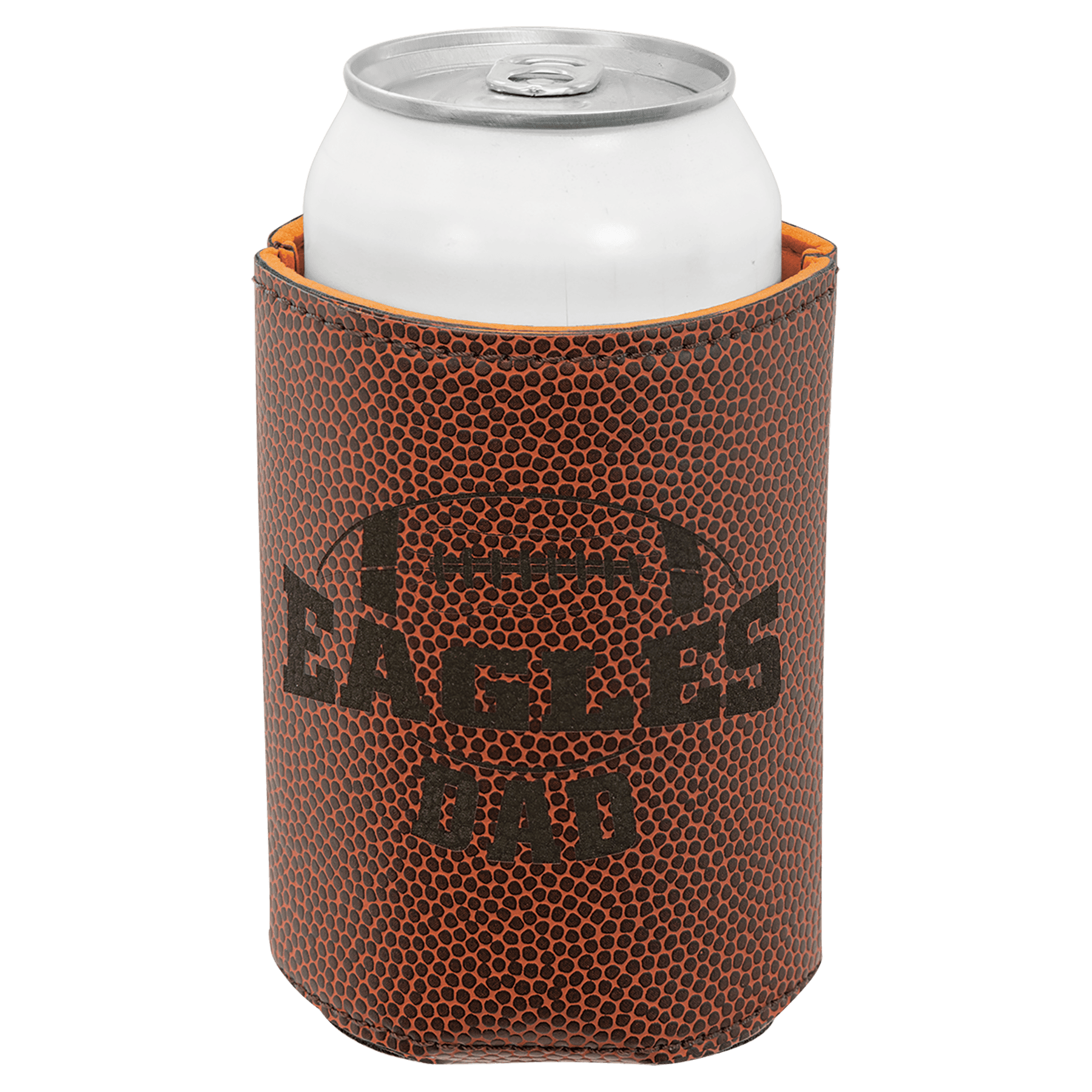 Custom Football Leatherette Beverage Holder - Leatherette