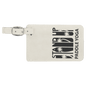 Personalized White Leatherette Luggage Tag - Leatherette