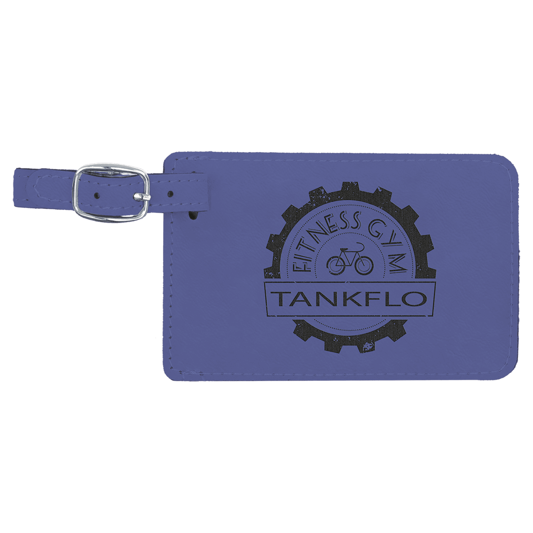 Personalized Purple Leatherette Luggage Tag - Leatherette