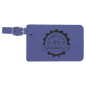 Personalized Purple Leatherette Luggage Tag - Leatherette