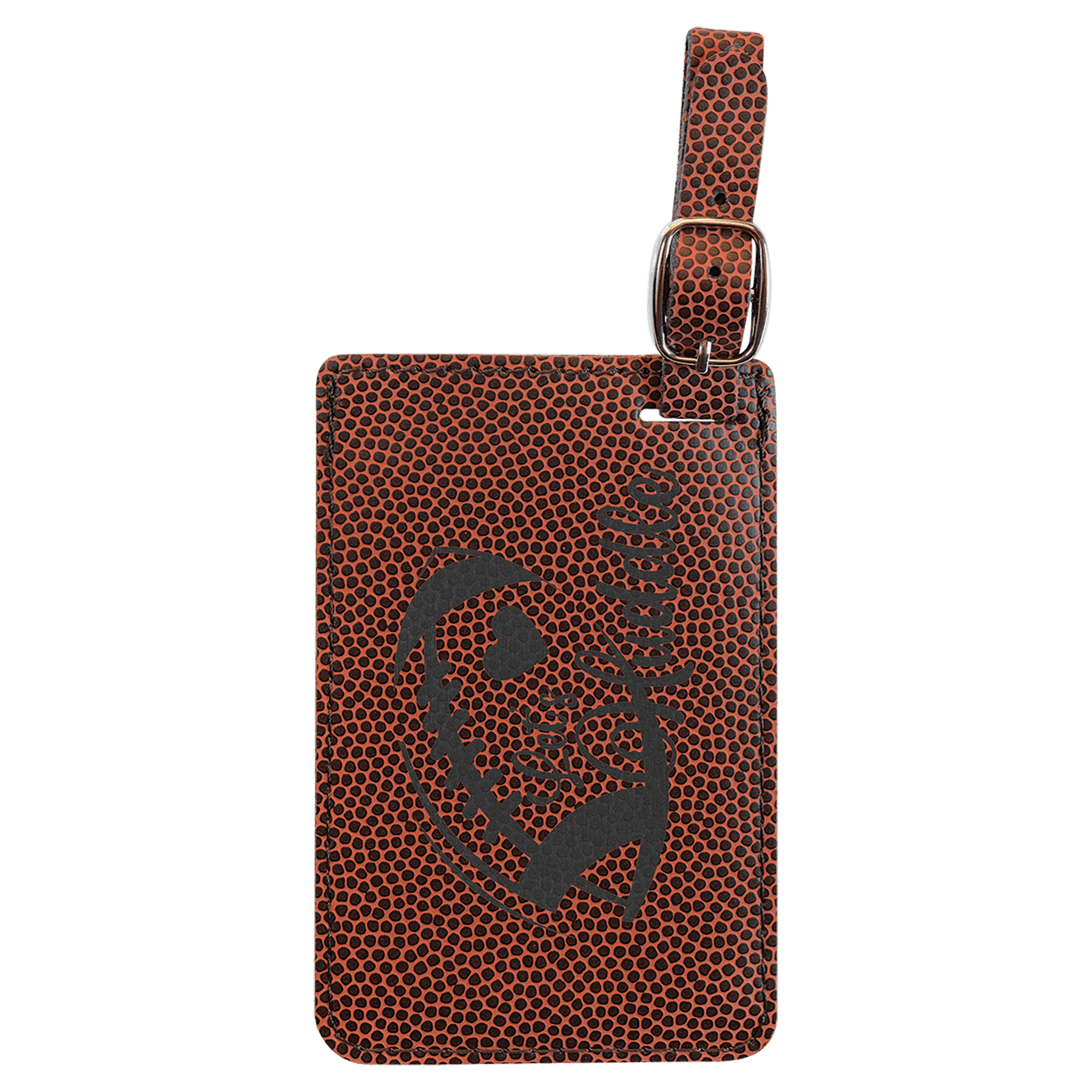 Personalized Football Leatherette Luggage Tag - Leatherette