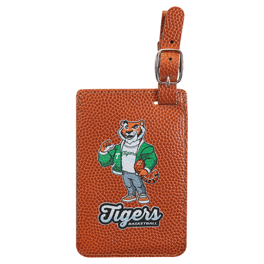 Personalized Basketball Leatherette Luggage Tag - Leatherette