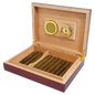 Personalized Rosewood Piano Finish Humidor with Hygrometer and Humidifier