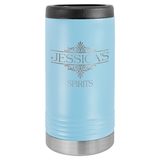 Custom Light Blue Polar Camel Slim Beverage Holder