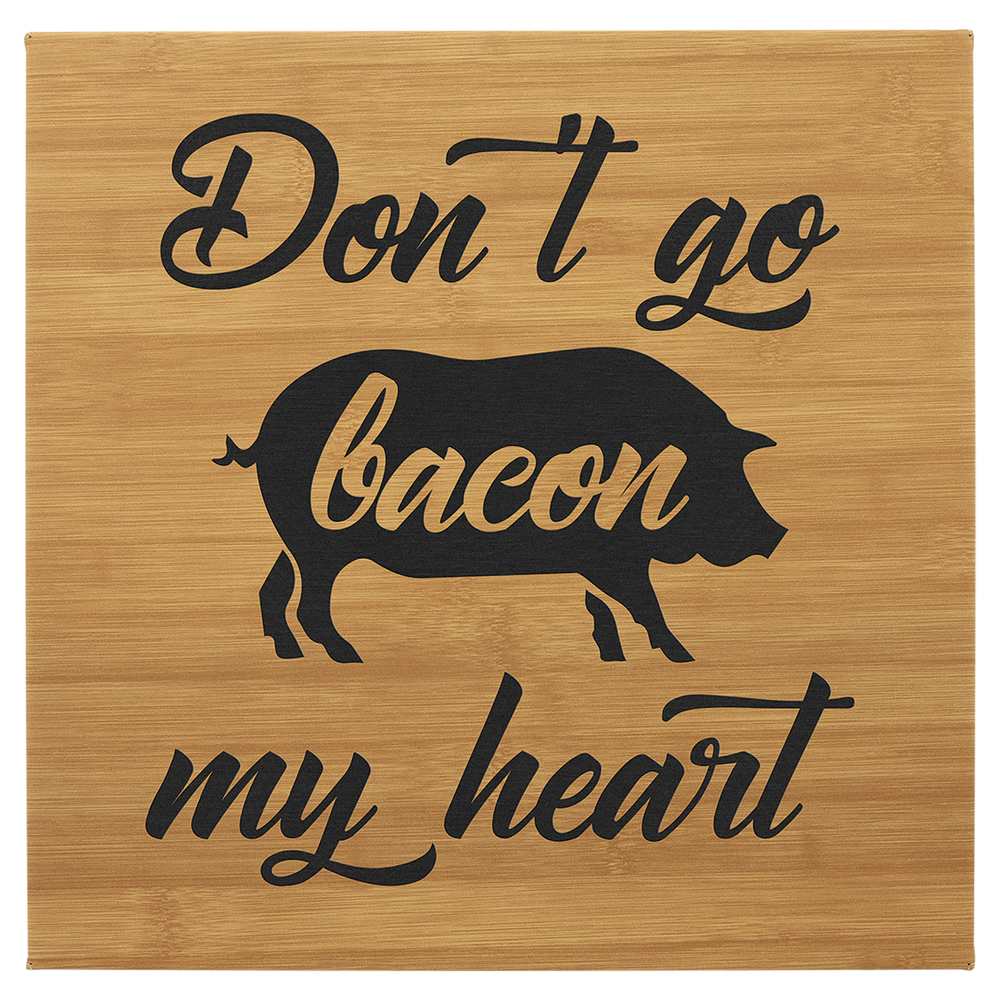 Personalized Bamboo Leatherette Wall Decor/Signage - Leatherette