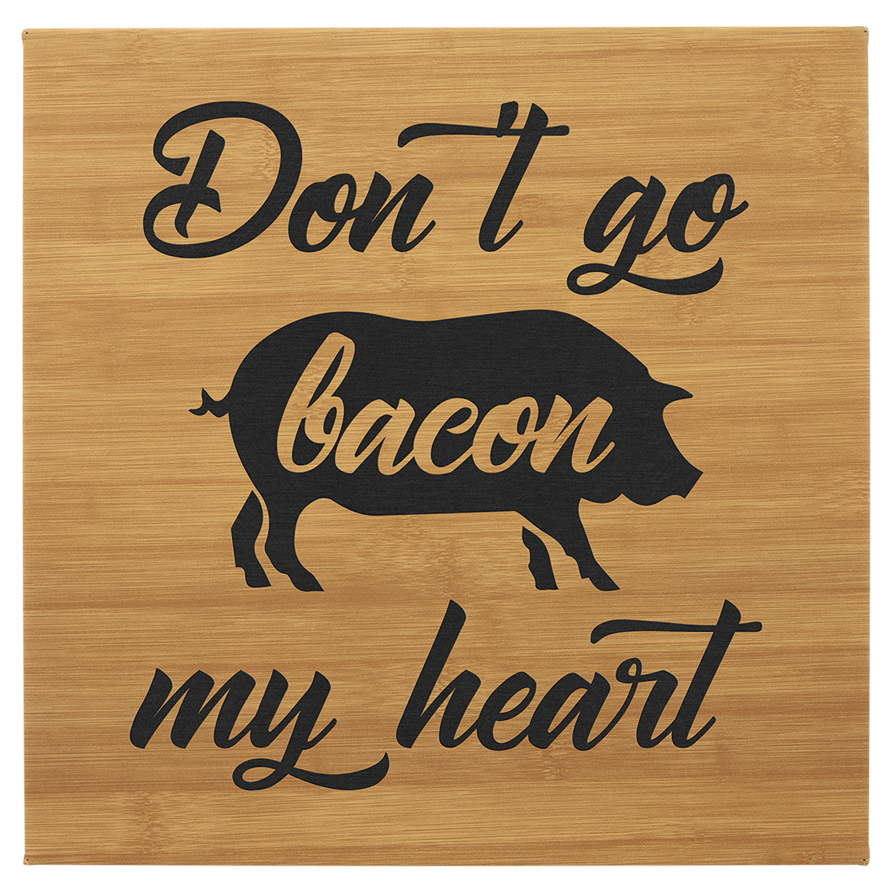 Personalized Bamboo Leatherette Wall Decor/Signage - Leatherette