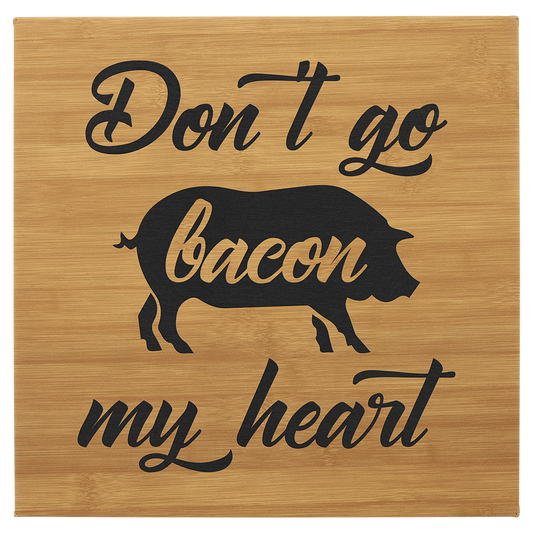 Personalized Bamboo Leatherette Wall Decor/Signage - Leatherette