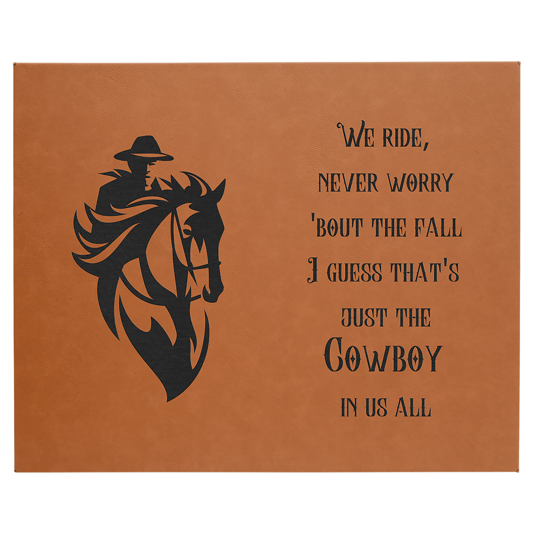 Personalized Rawhide Leatherette Wall Decor/Signage - Leatherette