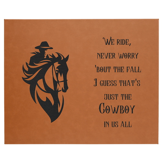 Personalized Rawhide Leatherette Wall Decor/Signage - Leatherette