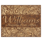 Personalized Rustic/Gold Leatherette Wall Decor/Signage - Leatherette