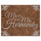 Personalized Rustic/Silver Leatherette Wall Decor/Signage - Leatherette