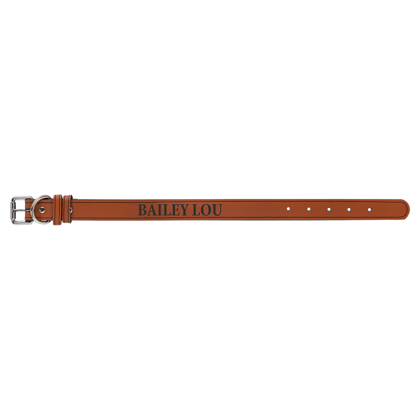 Personalized Rawhide Small Leatherette Dog Collar - Leatherette