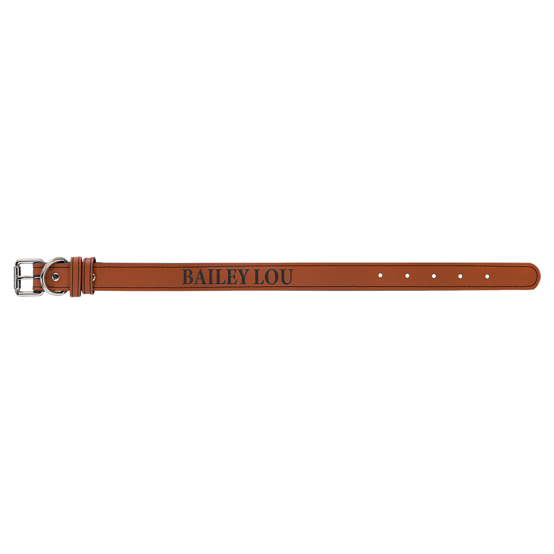 Personalized Rawhide Small Leatherette Dog Collar - Leatherette
