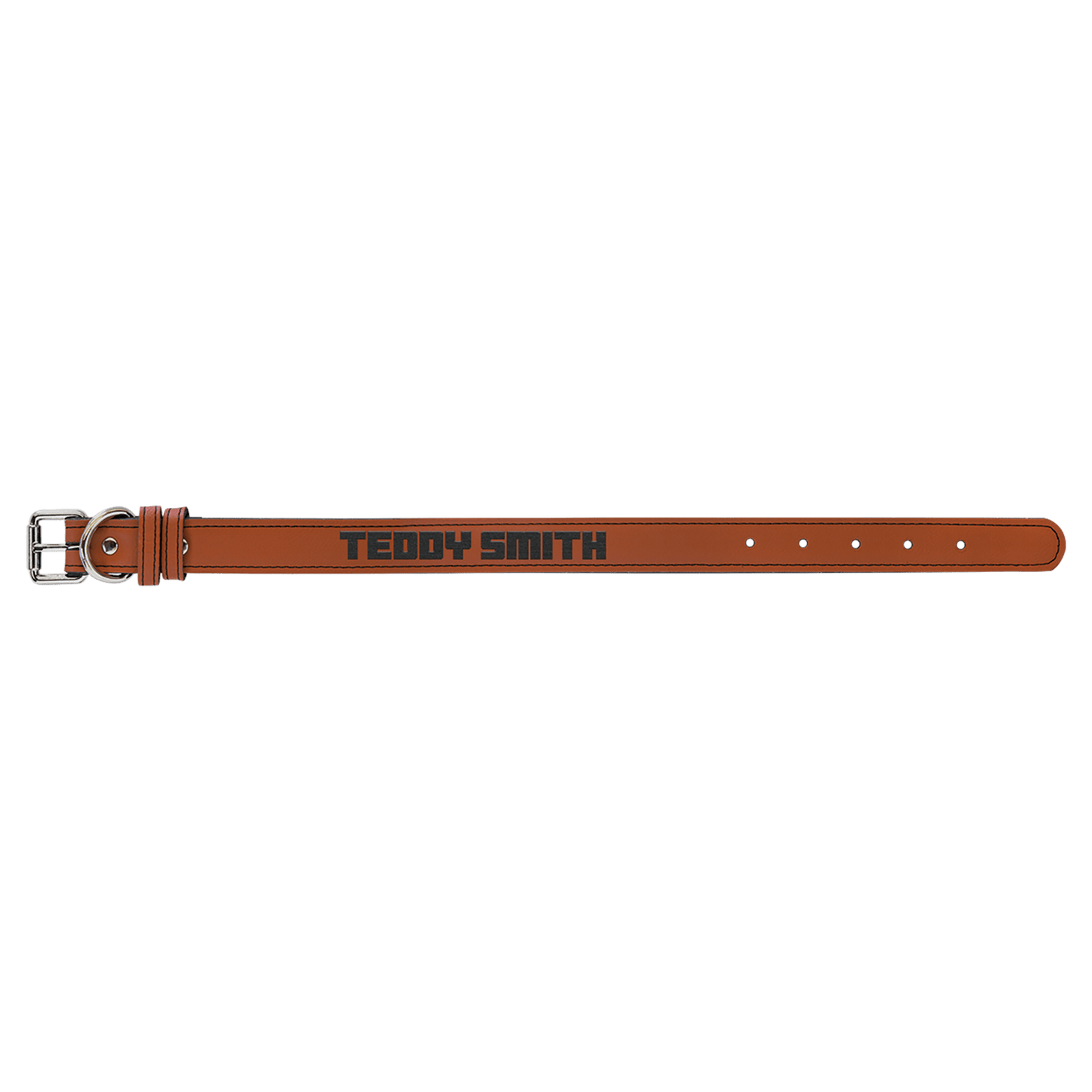 Personalized Rawhide Medium Leatherette Dog Collar - Leatherette