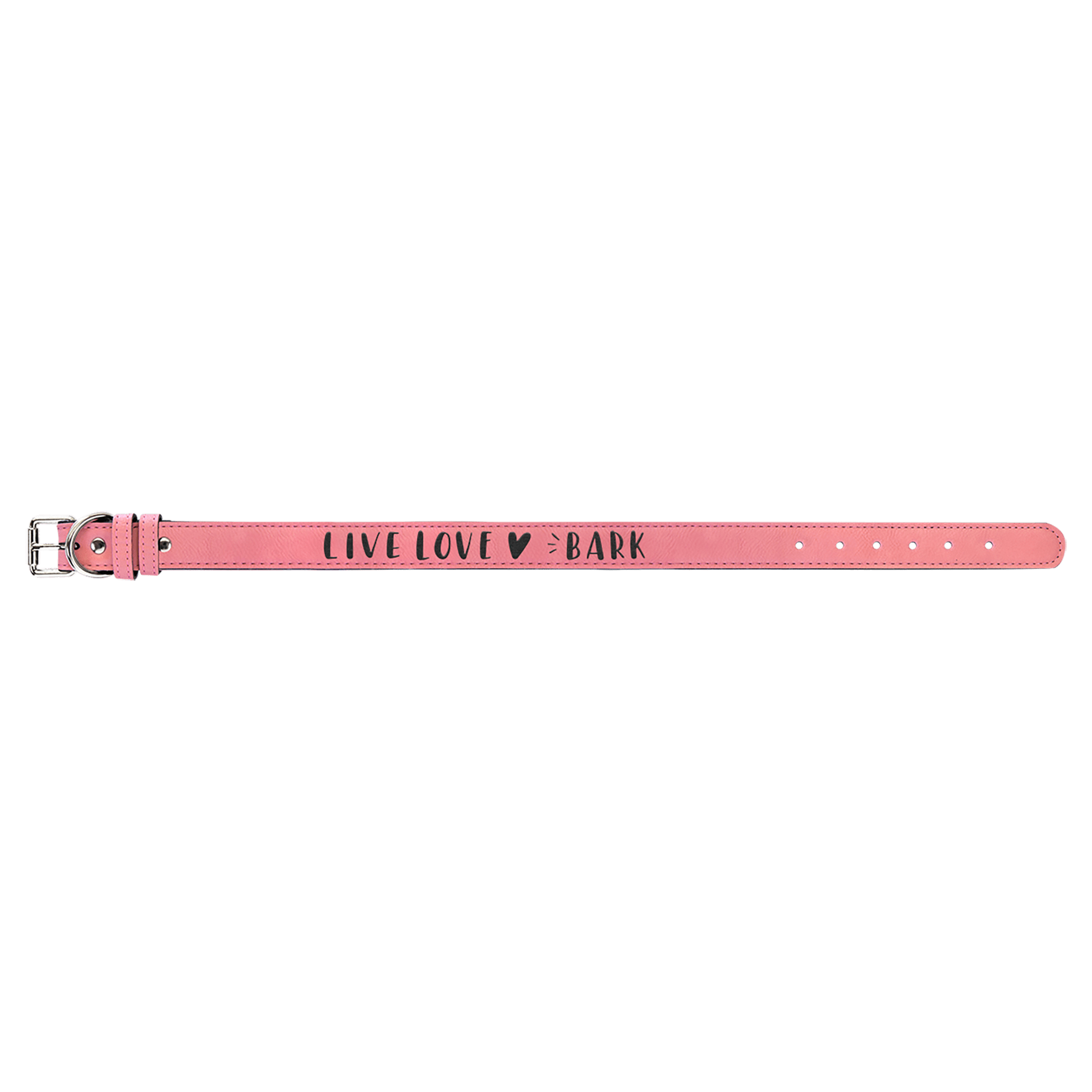 Personalized Pink Extra Large Leatherette Dog Collar - Leatherette