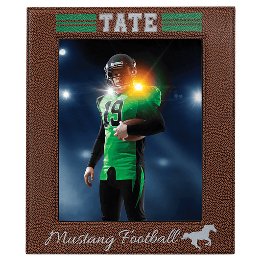 Football Leatherette 8x10 Photo Personalized Photo Frame - Leatherette
