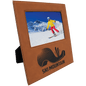 Rawhide Leatherette Photo Personalized Photo Frame with Large Engraving Area - Leatherette
